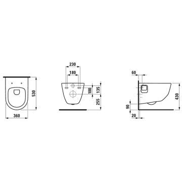 Laufen Pro Spulrandloses Wand Wc H8209640000001 Megabad