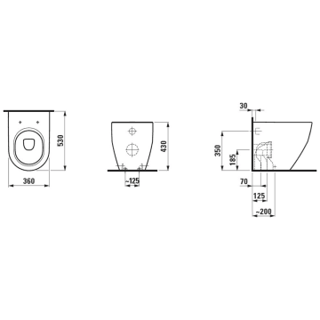 Laufen Pro Stand Wc Tiefspuler H8229520000001 Megabad