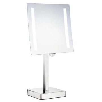 Pure Kosmetikspiegel 20 x 20 cm, Standmodell LED-beleuchtet