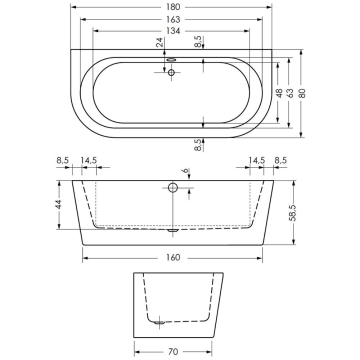Steinkamp Living Freistehende Vorwand Badewanne 180 X 80 Cm St010w Megabad Mit den richtigen überlegungen und einigen tricks zaubern sie aus oft sind die räume durch die schräge kleiner und bieten zu wenig stellplatz. steinkamp living freistehende vorwand