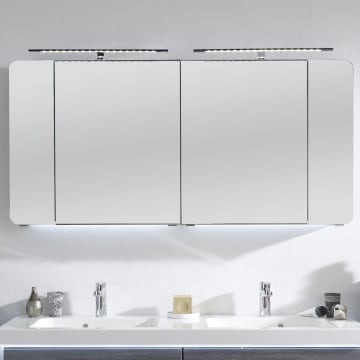 Pelipal Balto Spiegelschrank 149,7 x 17 x 72 cm mit 2x LED-Aufsatzleuchte, 2x Waschplatzbeleuchtung