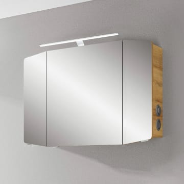 Pelipal Cassca Spiegelschrank 100 x 17 x 67 cm mit LED Beleuchtung, Modul rechts außen