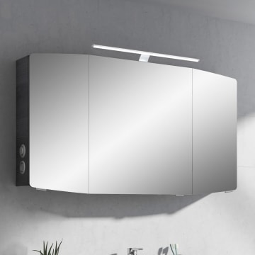 Pelipal Cassca Spiegelschrank 120 x 17 x 67 cm mit LED Beleuchtung, Modul links außen