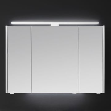 Pelipal Series 6040 (Solitaire) mirror cabinet 103.2 cm with LED top light 90 cm, washbasin lighting