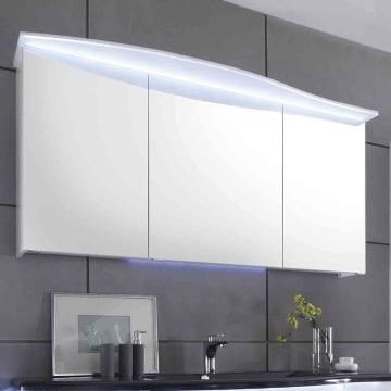 Pelipal Serie 7005 (Solitaire) Spiegelschrank 150 x 17 x 72 cm mit LED Lichtkranz und Waschplatzbeleuchtung