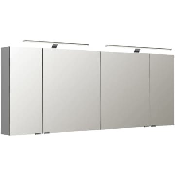 Pelipal S5 Spiegelschrank 180 X 16 X 70 Cm Mit 2 Led Aufsatzleuchten Typ Ii S5 Spsd34 Ii 25 Megabad