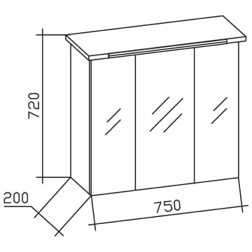 Spiegelschrank mit leuchte