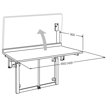 Pressalit Care Wandhangender Ausklappbarer Wickeltisch 80 X 90 Cm R8721000 Megabad