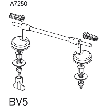 Pressalit Spezialscharnier BV5 universal für WC-Sitz ohne Deckel