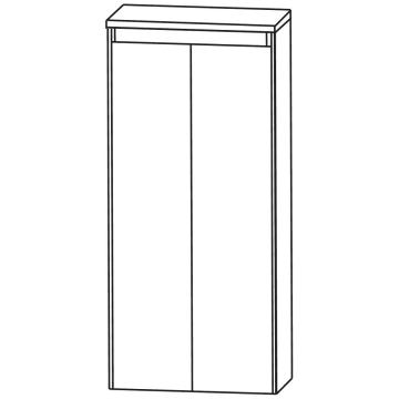 Puris Unique Mittelschrank 62 2 X 116 Cm Mit 2 Turen Griffleiste