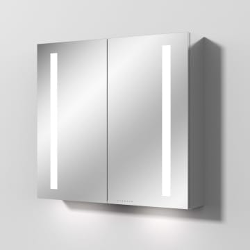 Sanipa Reflection Aluminium-Spiegelschrank ALEX 80 mit LED-Beleuchtung, mit Lichtsteuerung