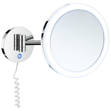 Smedbo Outline cosmetic mirror wall model, with LED lighting