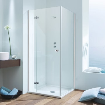 Sprinz BS-Dusche Tür mit Festelement und Seitenwand 90 x 75 x 200 cm, Türanschlag links