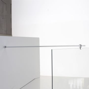 Sprinz Haltestange eckig, Glas - Wand, Länge 150 cm