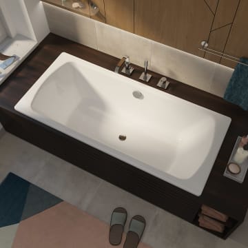 Steel Duo 170 Rechteckbadewanne 170 X 75 Cm Stwe17075we Megabad