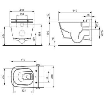 Tece Teceone Wc Keramik Mit Duschfunktion 9700200 Megabad