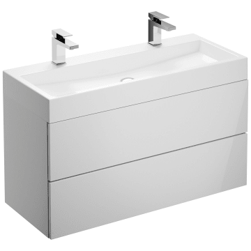 Treos Waschtischunterschrank mit Doppelwaschbecken 100 x 42 cm