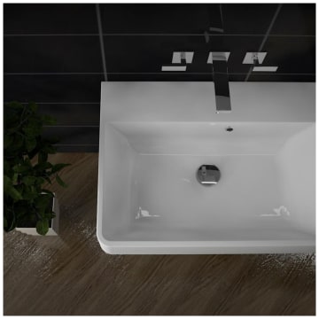 Treos Serie 710 Mineralguss Waschbecken Ohne Hahnloch Ohne Uberlauf 711 04 6045 Megabad