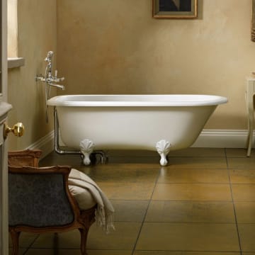 Victoria & Albert Hampshire freistehende Badewanne, Füße Metall weiß