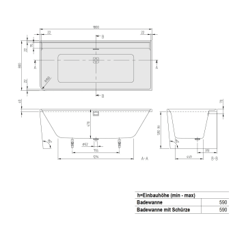 Villeroy Boch Collaro Badewanne 180 X 80 Cm Eckausfuhrung Rechts Chrom Uba180cor9cr00vd01 Megabad