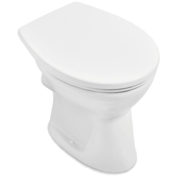 Villeroy & Boch O.novo Flachspül-WC spülrandlos, bodenstehend, mit DirectFlush, Abgang waagerecht