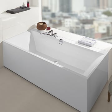 Villeroy & Boch Squaro Edge 12 Duo bathtub 160 x 75 cm with Profibox 2.0 corner