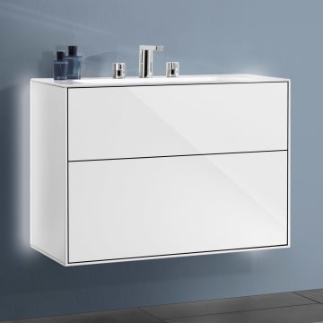 Villeroy & Boch Finion Waschtischunterschrank 79,6 cm mit Wandbeleuchtung, mit 2 Auszügen