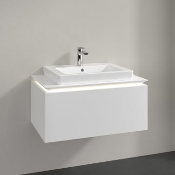 Villeroy & Boch Legato Waschtischunterschrank 80 cm mit 1 Auszug und LED-Beleuchtung