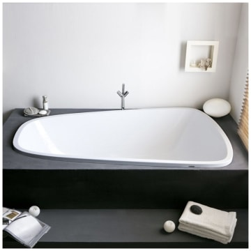 Hoesch SingleBath Duo Einbaubadewanne 176 x 114 cm, Überlauf links