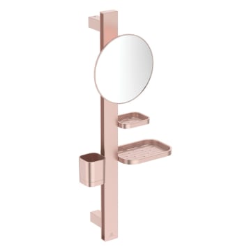 Ideal Standard Alu+ Beauty Bar Accessoires-Kombination S700 mit Spiegel Durchmesser 20 cm