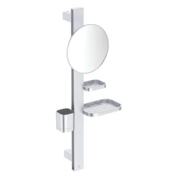 Ideal Standard Alu+ Beauty Bar Accessoires-Kombination S700 mit Spiegel Durchmesser 20 cm