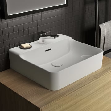 Ideal Standard Conca washbasin 50 cm, 1 tap hole, with overflow, grinded