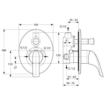 Ideal Standard Ceraplan Neu Wannenarmatur Unterputz Fertigmontageset A3509aa Megabad