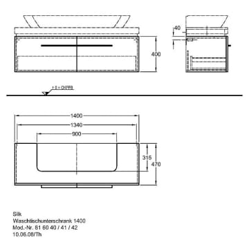 Keramag Silk Waschtischunterschrank 140 cm Y816040 - MEGABAD