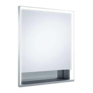 Keuco Royal Lumos Unterputz-Spiegelschrank 65 x 73,5 cm mit Spiegelheizung, LED-Beleuchtung, 1 Tür, Anschlag links