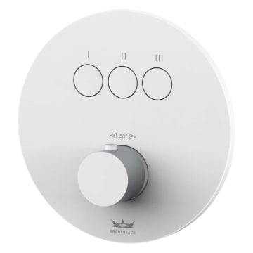 Kronenbach Smart Push Thermostat Unterputz für 3 Verbraucher, runde Ausführung
