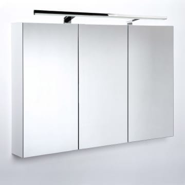 Kronenbach Plana 2.0 Spiegelschrank 130 cm mit 3 Türen und LED-Aufsatzleuchte