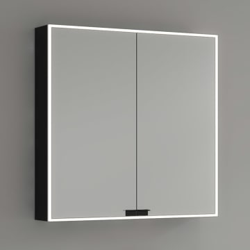 Kronenbach Cube Spiegelschrank 80 x 80 cm mit umlaufender LED-Beleuchtung, Aufputz