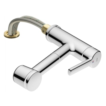 KWC LUNA-E single lever sink mixer with pull-out shower for concealed installation
