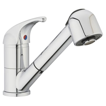 Basic 100 kitchen single lever mixer HD with shower pull-out