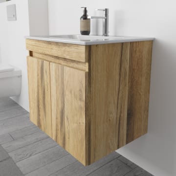 Lodge vanity cabinet 61 cm with 2 doors for washbasin Duravit ME by Stark