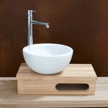 Wood Konsole 40 cm mit Handwaschbecken