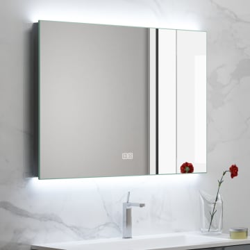Living Spiegel 80 x 80 cm mit LED-Hintergrundbeleuchtung