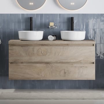 pianura Stella double washbasin with vanity 120.5 cm