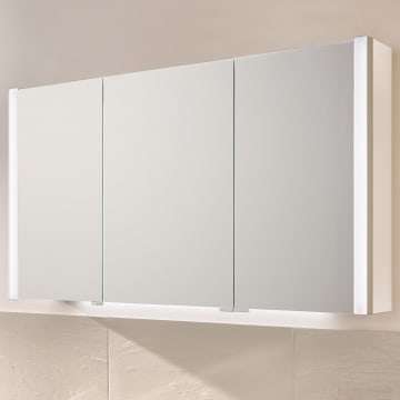 Puris b • brace Spiegelschrank 123,2 x 15 x 64 cm mit LED-Beleuchtungsprofilen