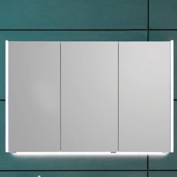 Puris Quada Spiegelschrank 120 cm mit seitlichen LED-Beleuchtungsprofile