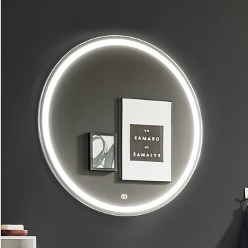 Puris Rounds Flächenspiegel rund 70 cm mit LED-Beleuchtung