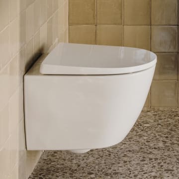 Roca Ona wall-mounted toilet compact, rimless