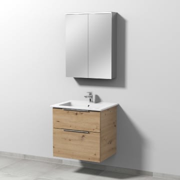 Sanipa 3way Möbelset inkl. Spiegelschrank "ARND", 65 cm, mit Aufsatzgriffen