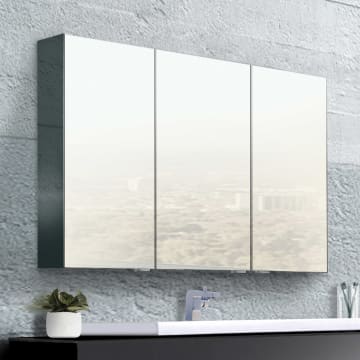 Sprinz Modern-Line Spiegelschrank Modell 03 Aufputzversion 105 cm mit Aufsatzleuchte in Rahmenform